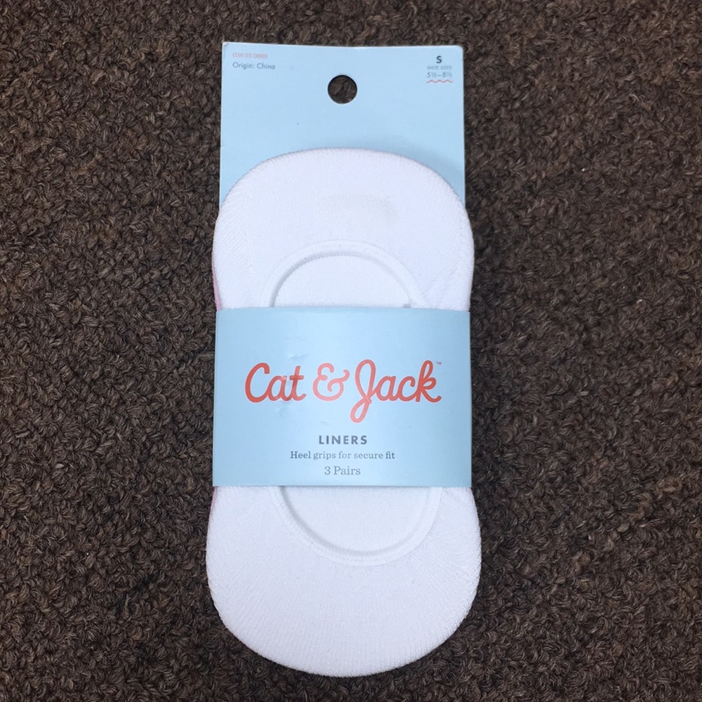 NWT Cat & Jack 3-Pack Girls Liner Socks